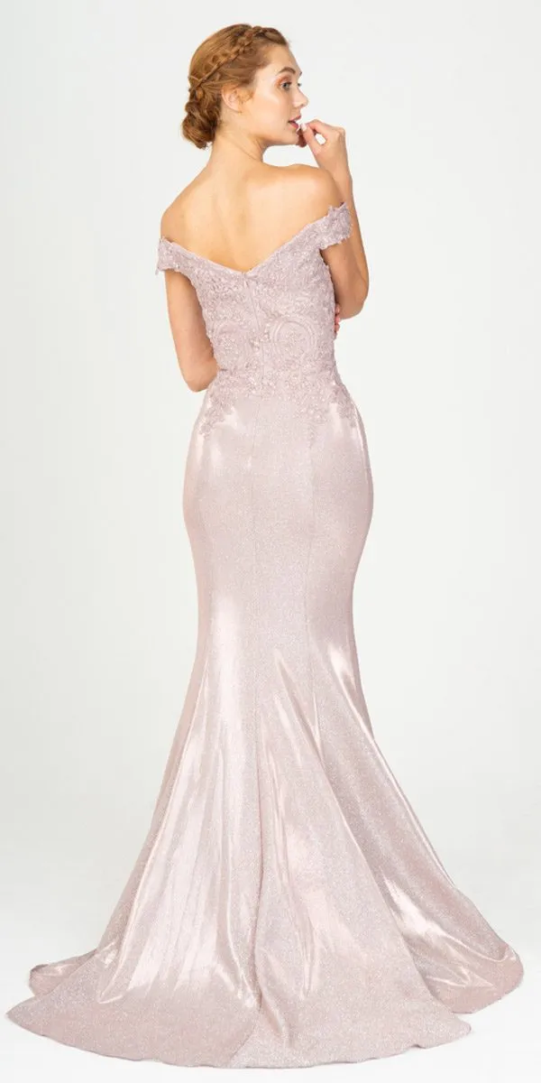 Eureka 9306 Corset Back Off-Shoulder Mermaid Long Dress