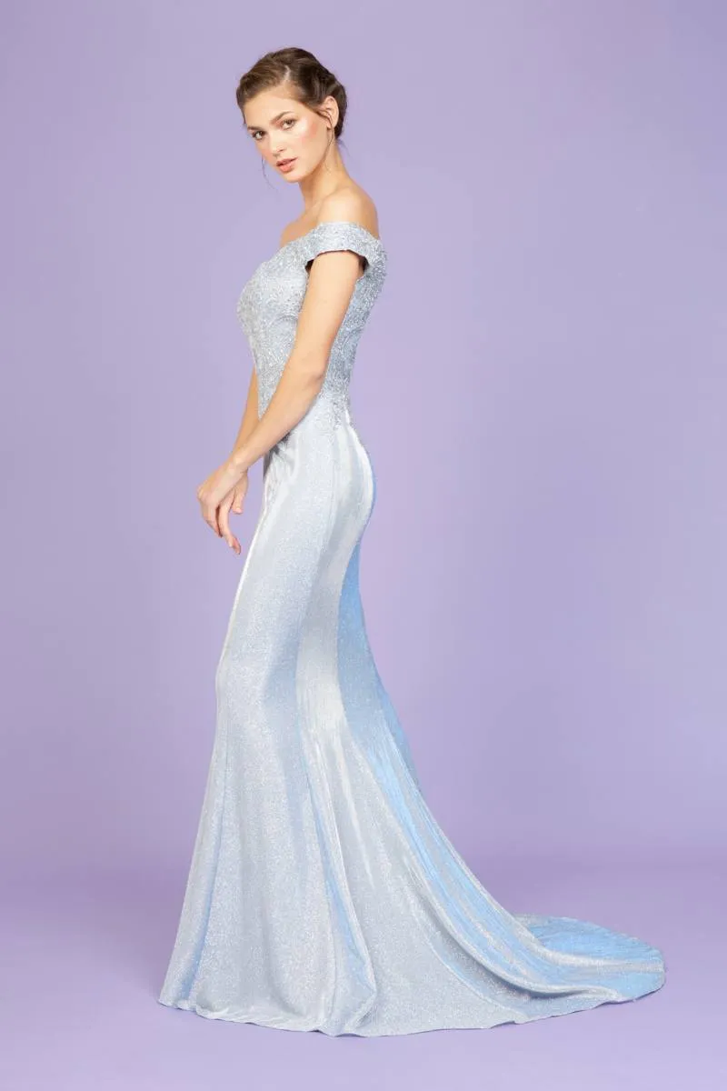 Eureka 9306 Corset Back Off-Shoulder Mermaid Long Dress