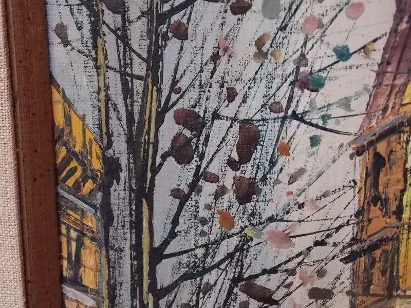 European Street Scene Oil on Canvas By B. Nardini