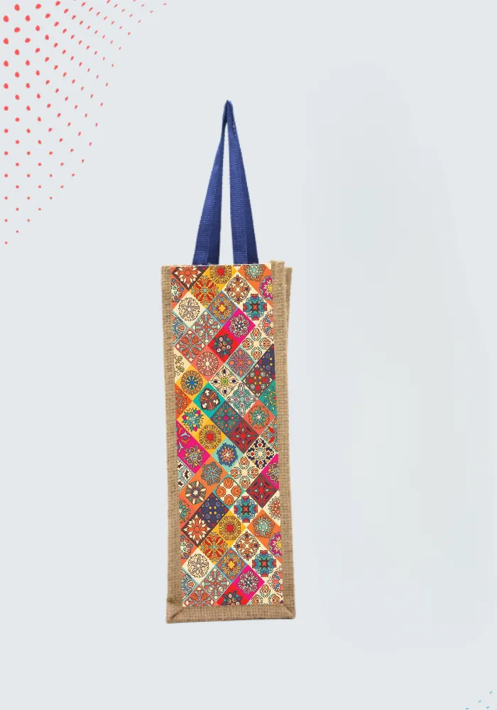 Flaire - Handmade Bottle Bag with Jute, Pakistani Traditional Handcrafted Product.