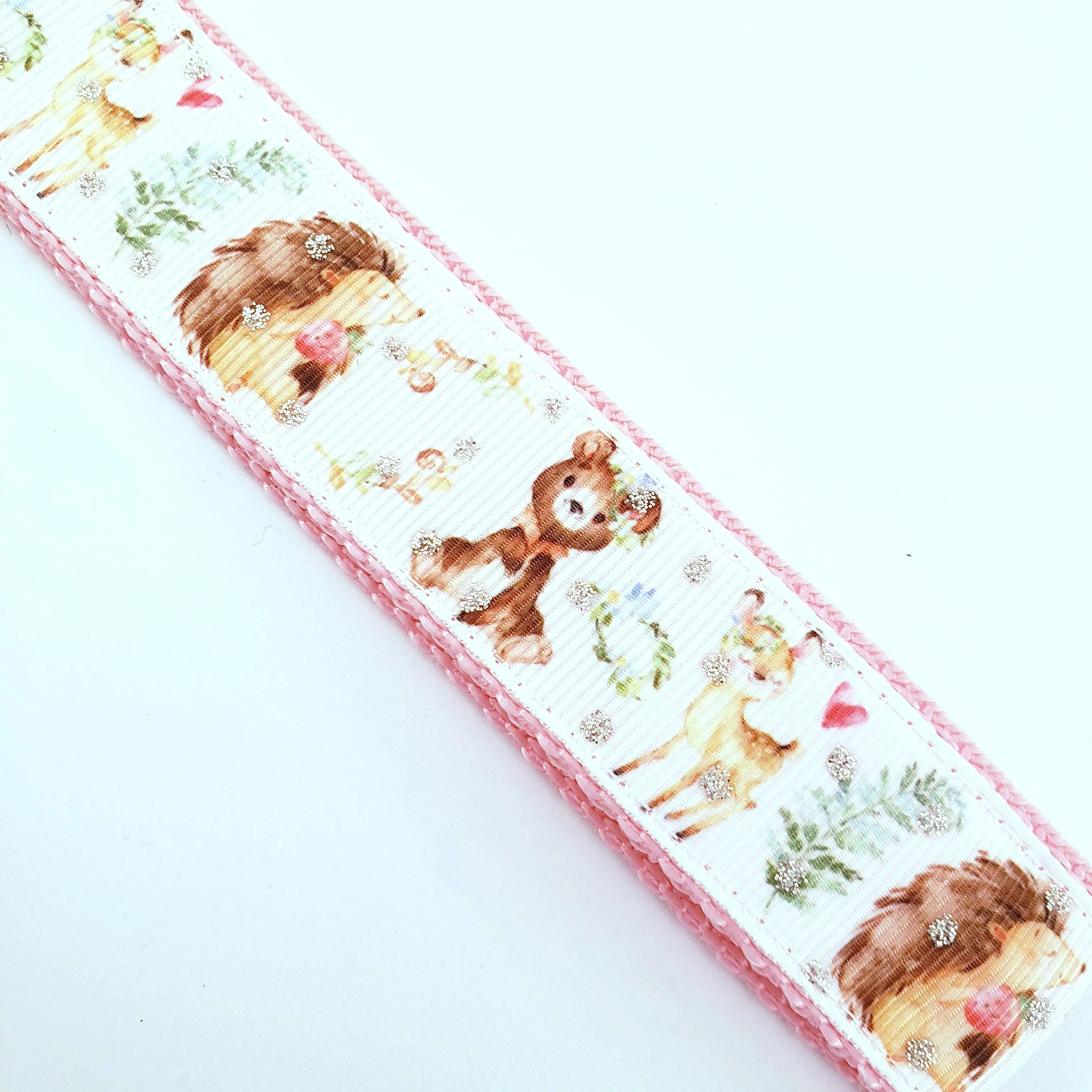 Forest Friends with Glitter Key Chain Fob featuring Hedgehogs Deer & Bear with cute charm