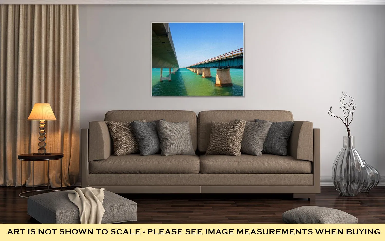Gallery Wrapped Canvas, Bridges Going To Infinity Seven Mile Bridge In Key West Florida