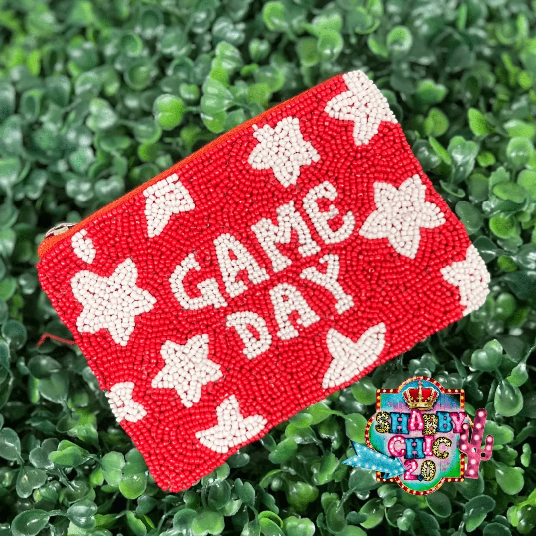Game Day Beaded Bag - Red