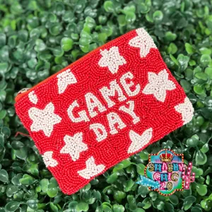 Game Day Beaded Bag - Red
