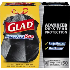 Glad ForceFlexPlus Drawstring Large Trash Bags