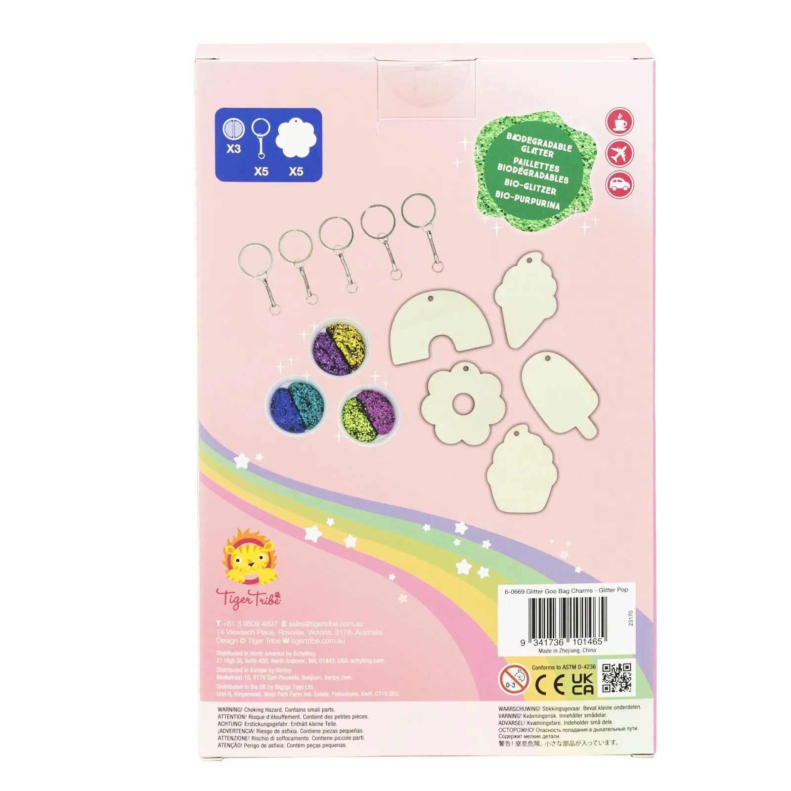 Glitter Goo Bag Charms - Glitter Pop - 5 