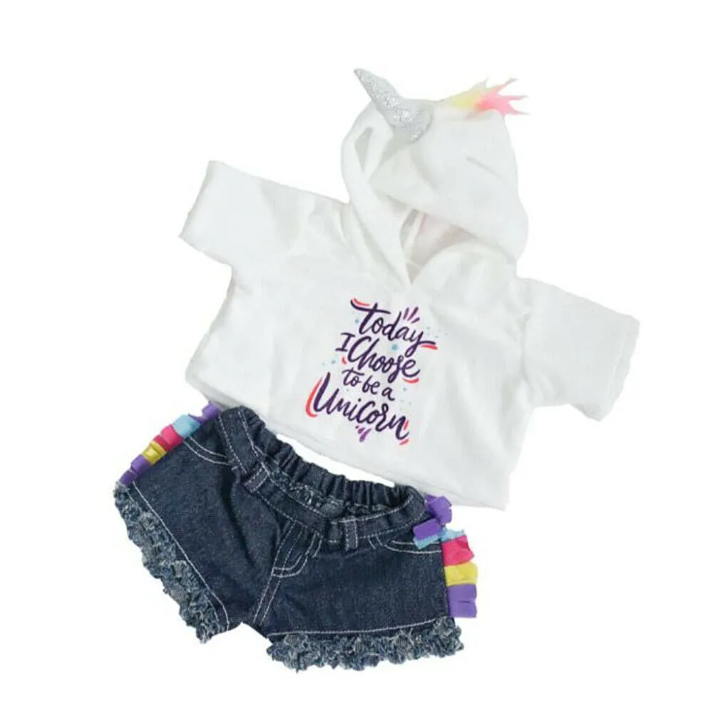 Glitter Unicorn With Hoodie & Shorts Gift Set