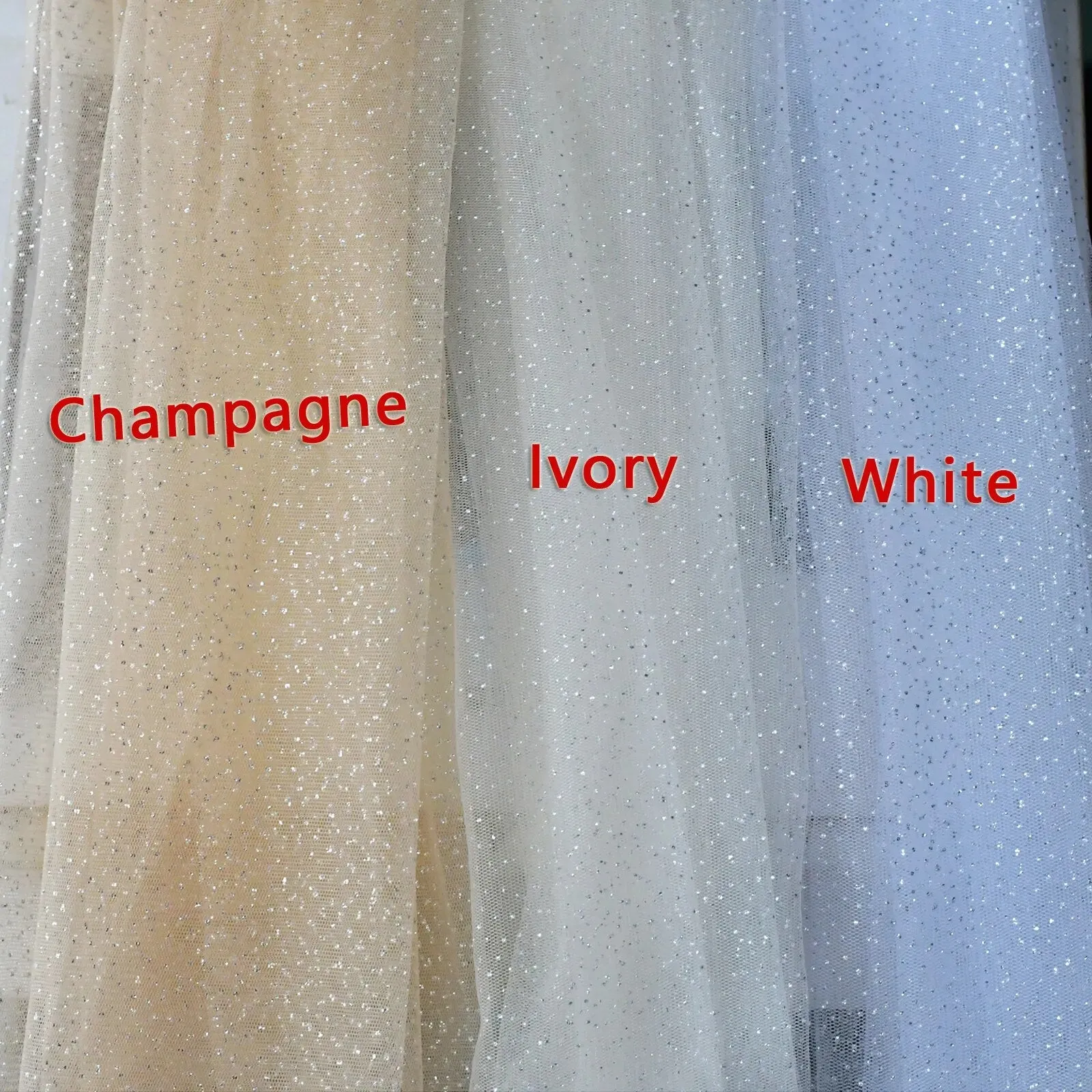 Glittery Double Tier Bridal Veil with Sparkling Comb