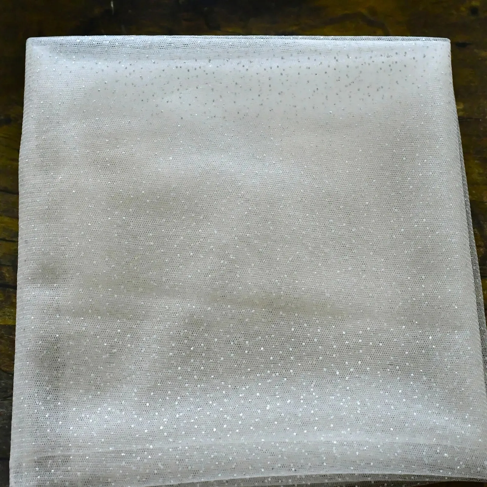 Glittery Double Tier Bridal Veil with Sparkling Comb