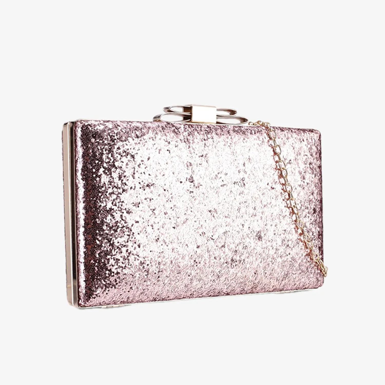 GLITTERY RIBBON CLUTCH