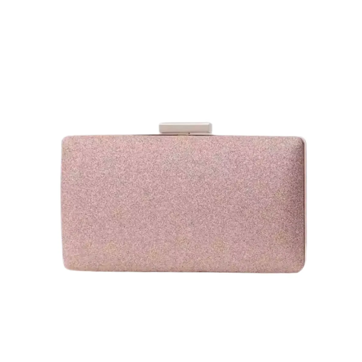Glittery Rose Gold Clutch Evening Bag
