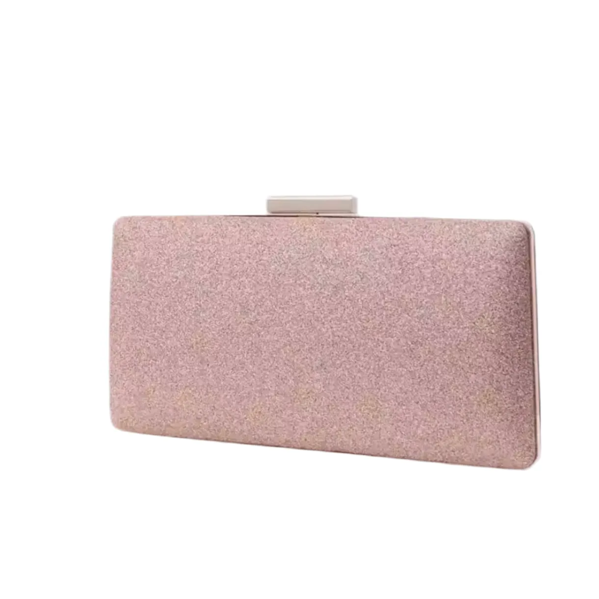 Glittery Rose Gold Clutch Evening Bag