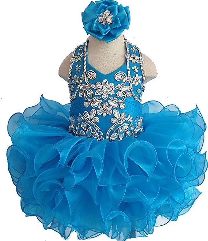 Glitz Beaded Bodice Little Girl/Kids/Child Cupcake Pageant Dress