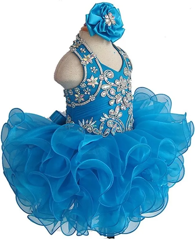 Glitz Beaded Bodice Little Girl/Kids/Child Cupcake Pageant Dress