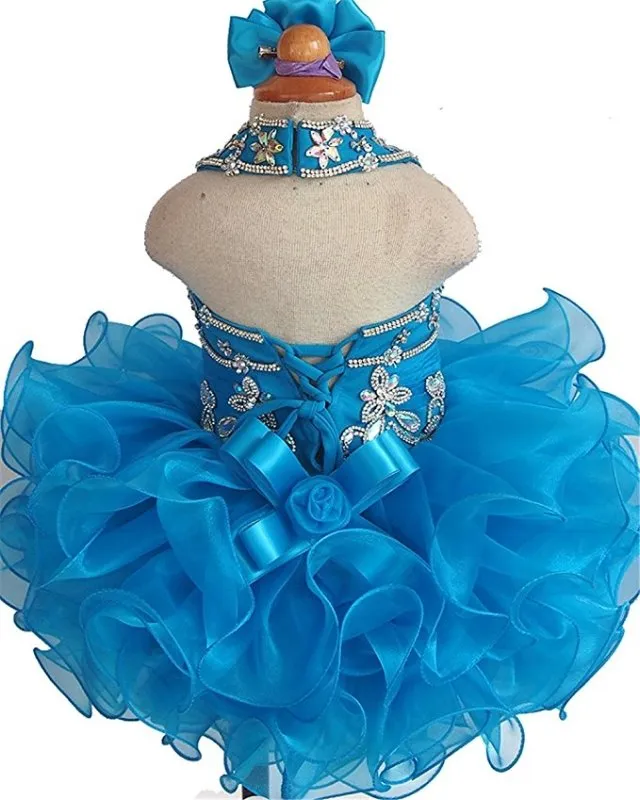 Glitz Beaded Bodice Little Girl/Kids/Child Cupcake Pageant Dress