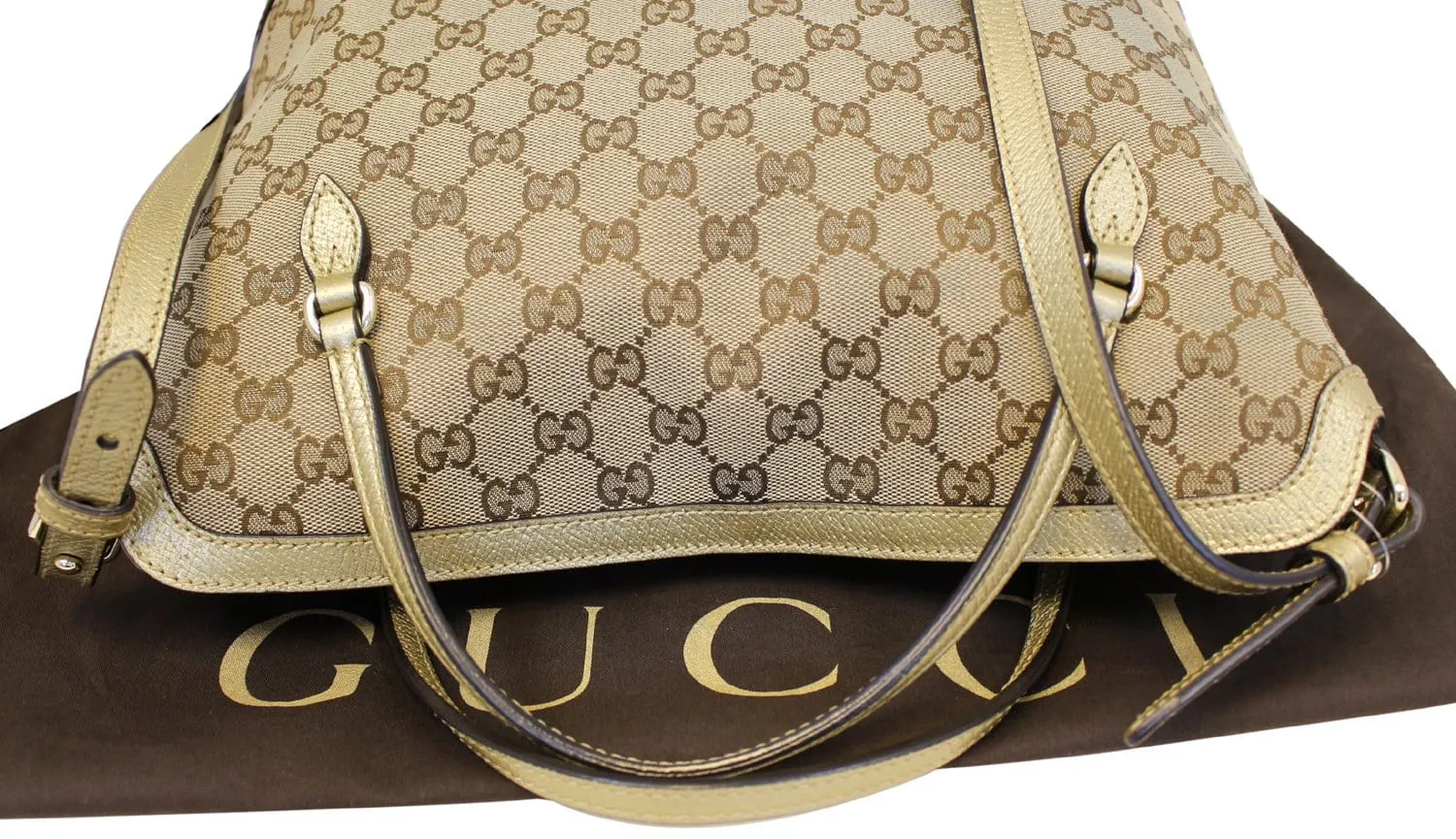 GUCCI Bree Original GG Canvas Top Handle Shoulder Bag