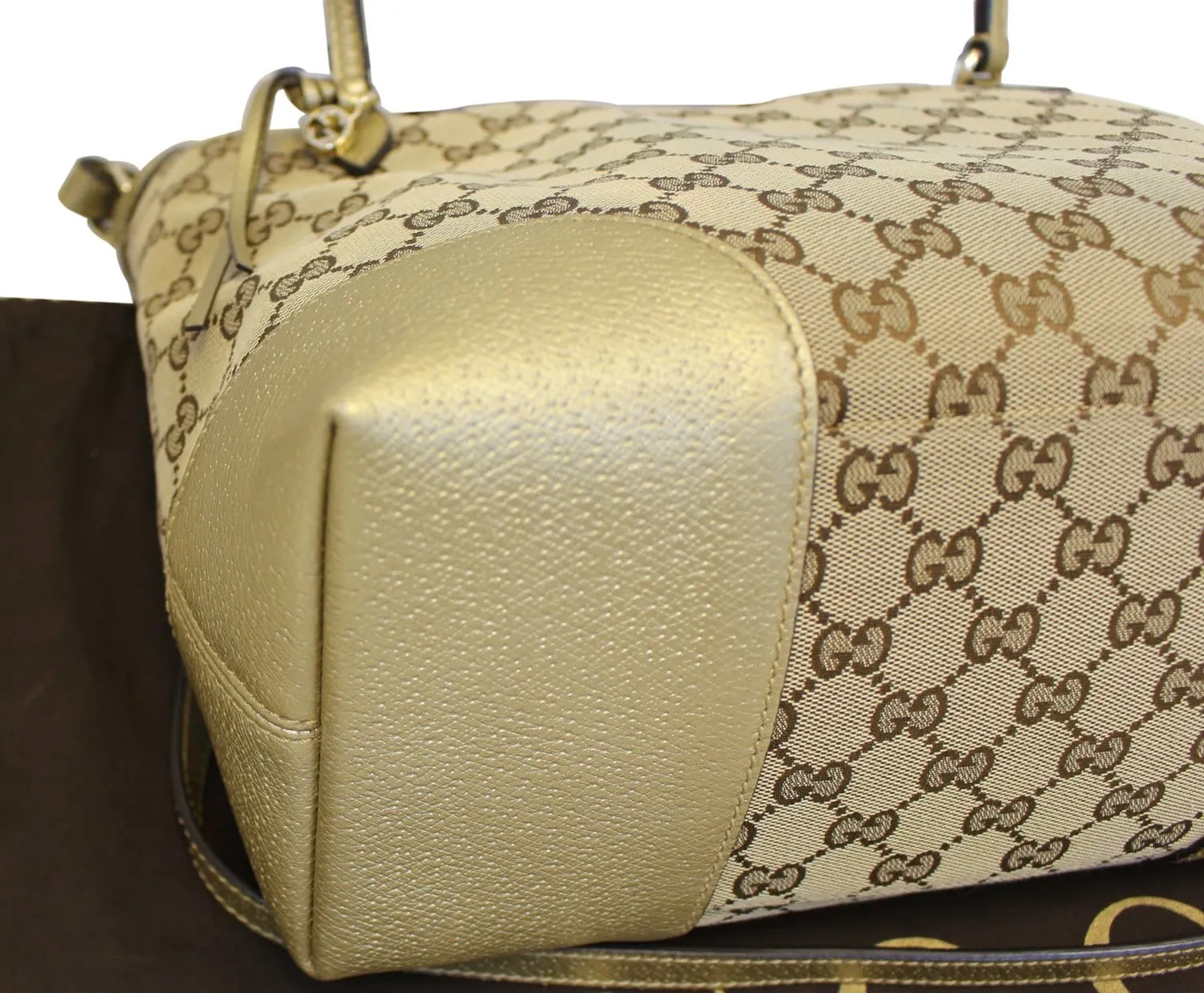 GUCCI Bree Original GG Canvas Top Handle Shoulder Bag