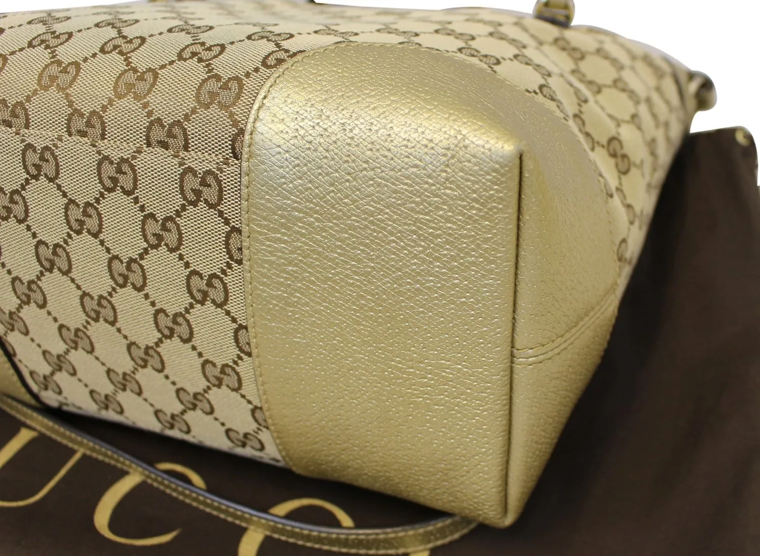 GUCCI Bree Original GG Canvas Top Handle Shoulder Bag