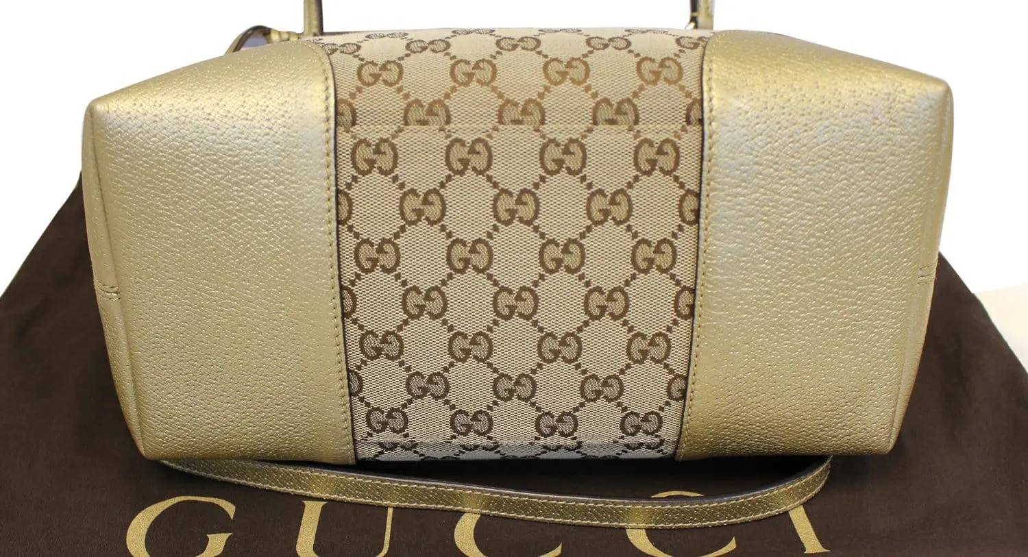 GUCCI Bree Original GG Canvas Top Handle Shoulder Bag