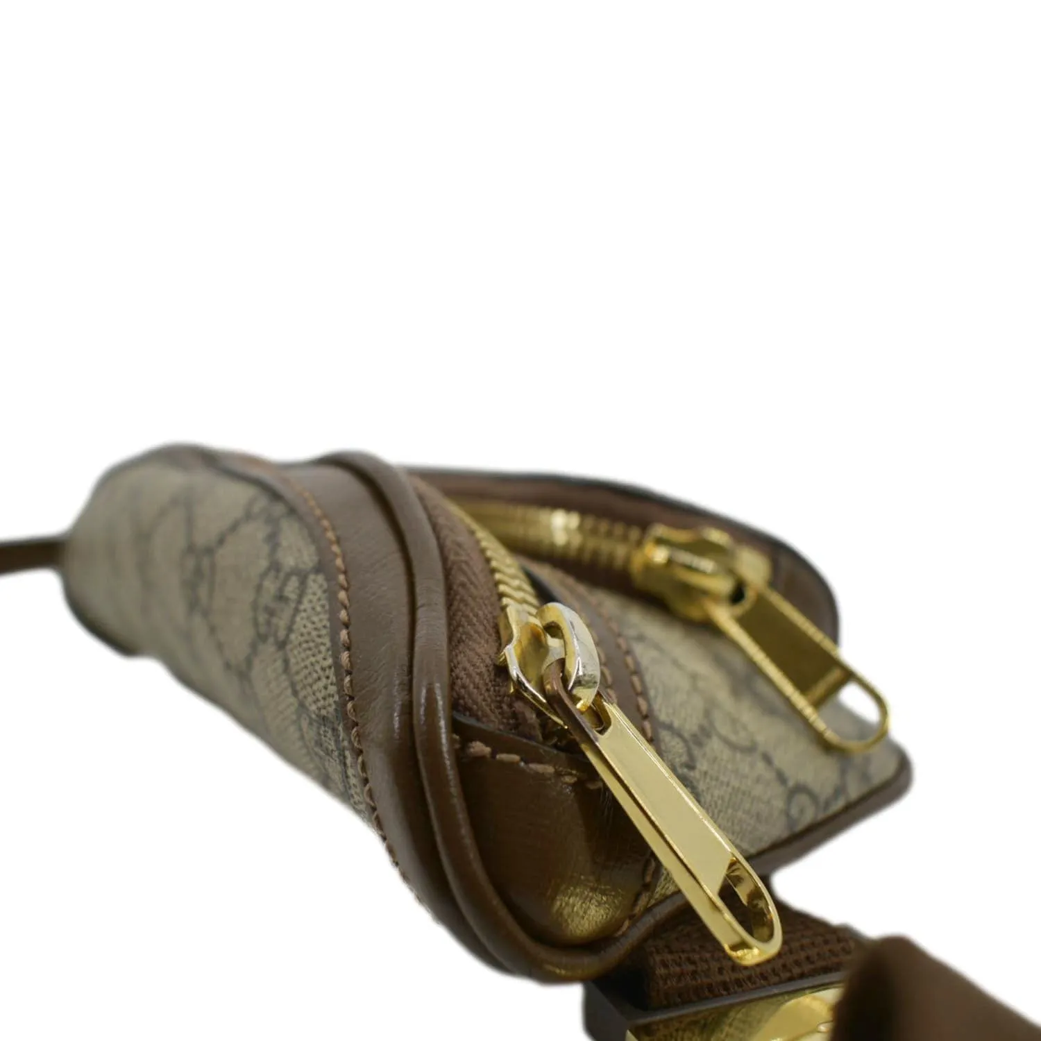 GUCCI Interlocking G Supreme Canvas Belt Bag Beige 682933