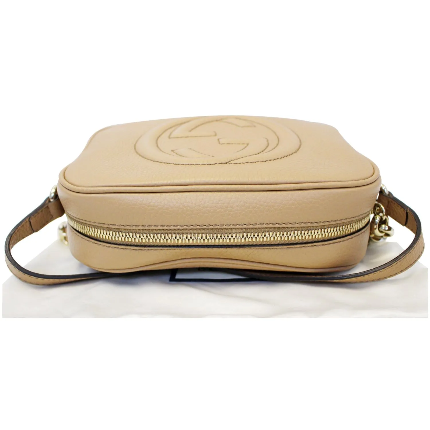 GUCCI Soho Disco Pebbled Leather Small Crossbody Bag