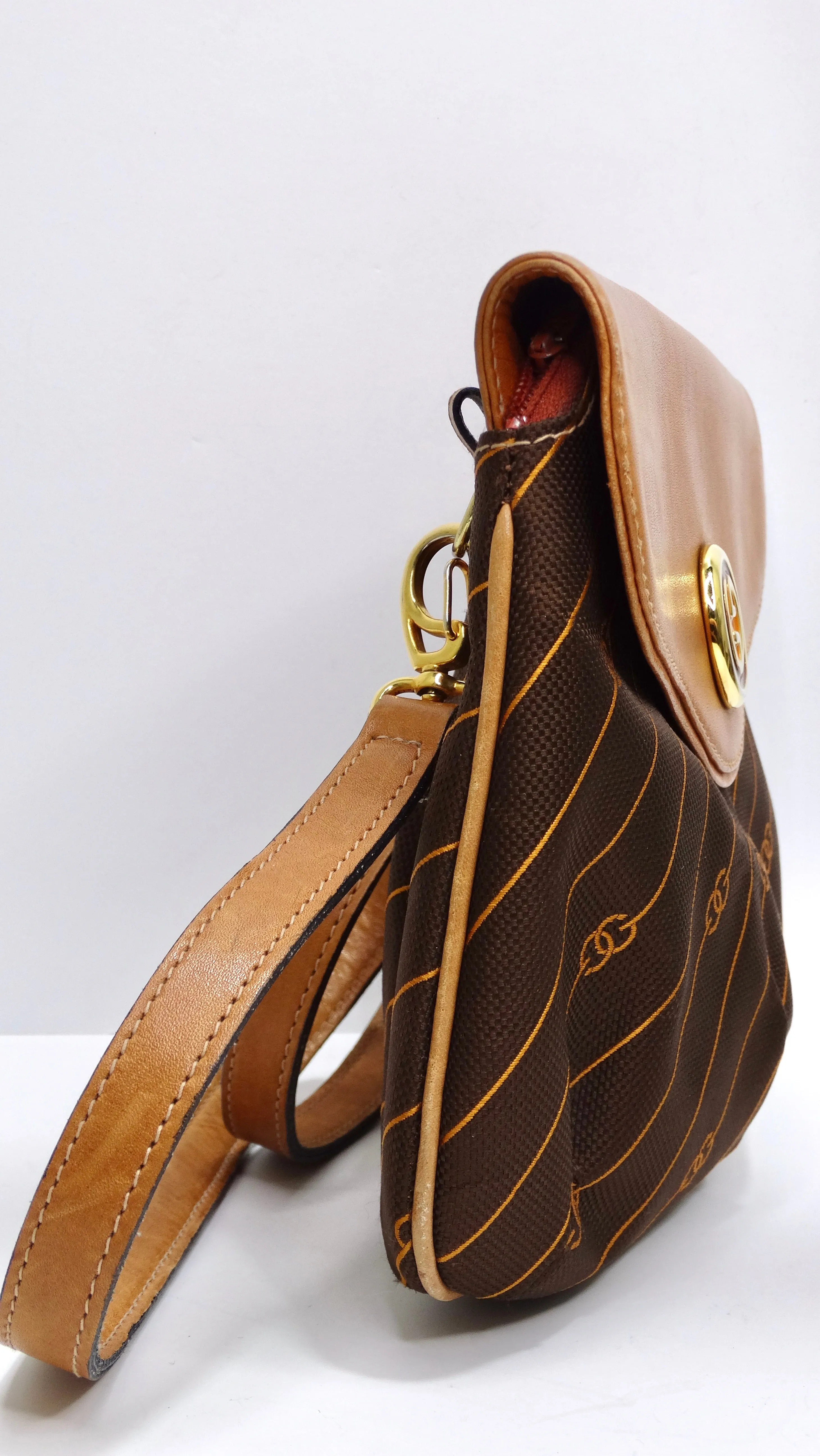 Gucci Striped Monogram Vintage Handbag