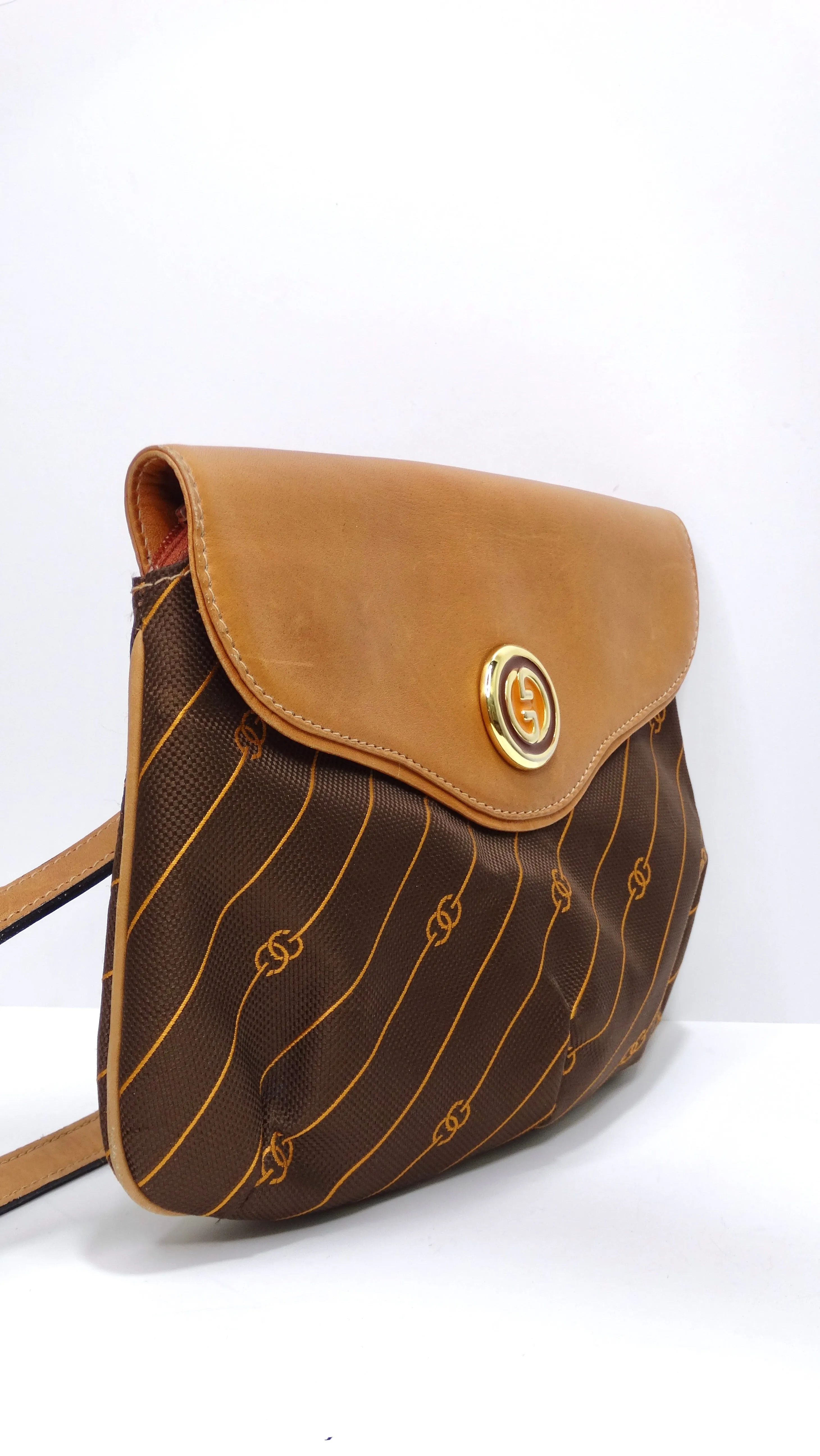 Gucci Striped Monogram Vintage Handbag