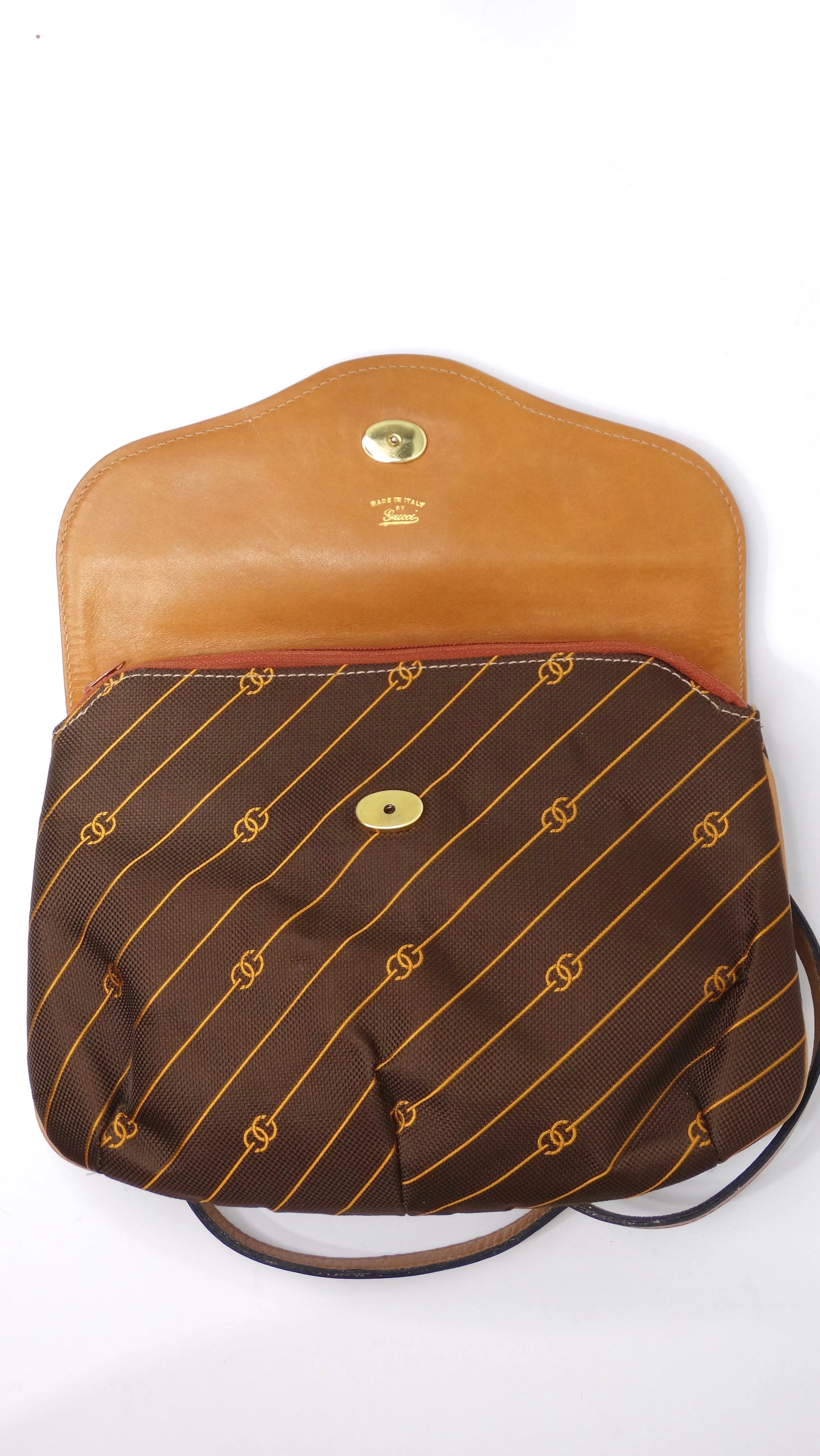 Gucci Striped Monogram Vintage Handbag