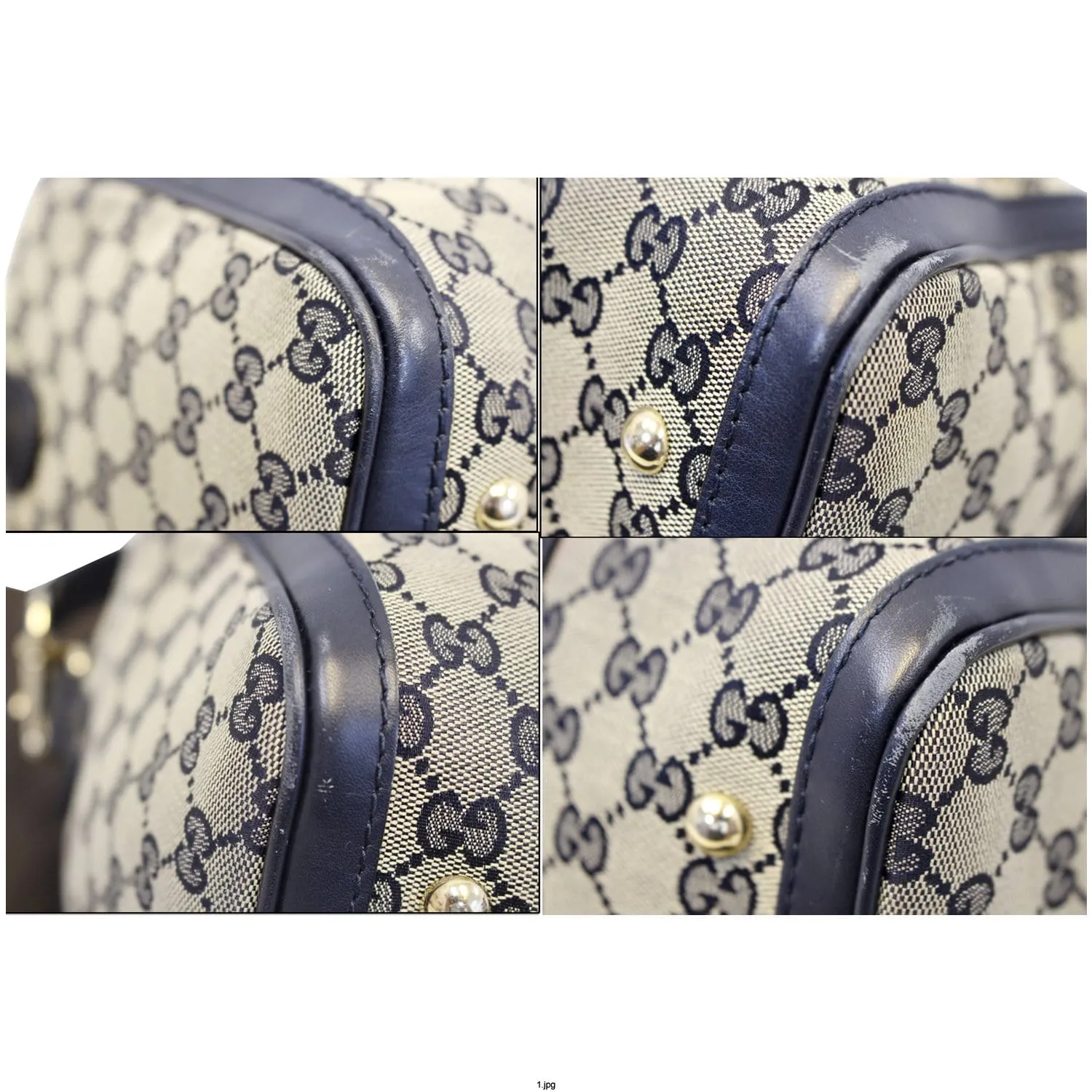 GUCCI Web Medium Original GG Boston Bag with Signature Web 247205