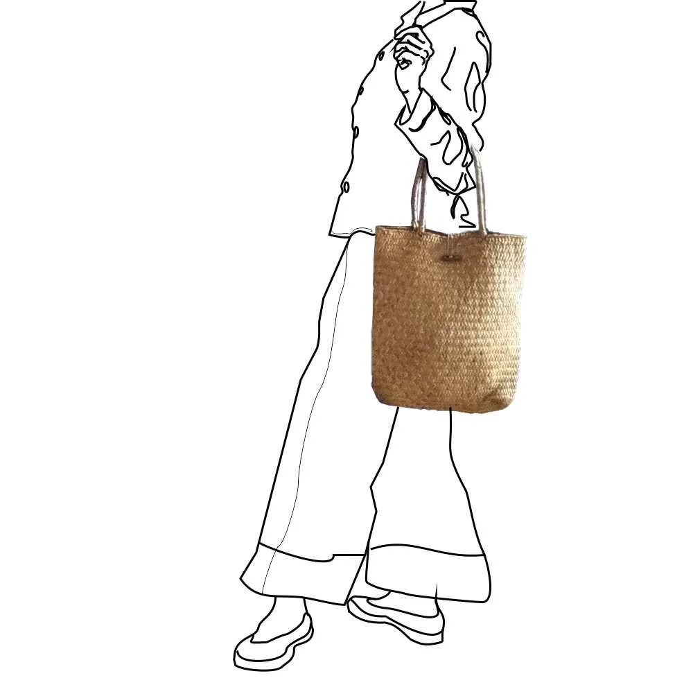 Hand Made Straw Shopping Tote