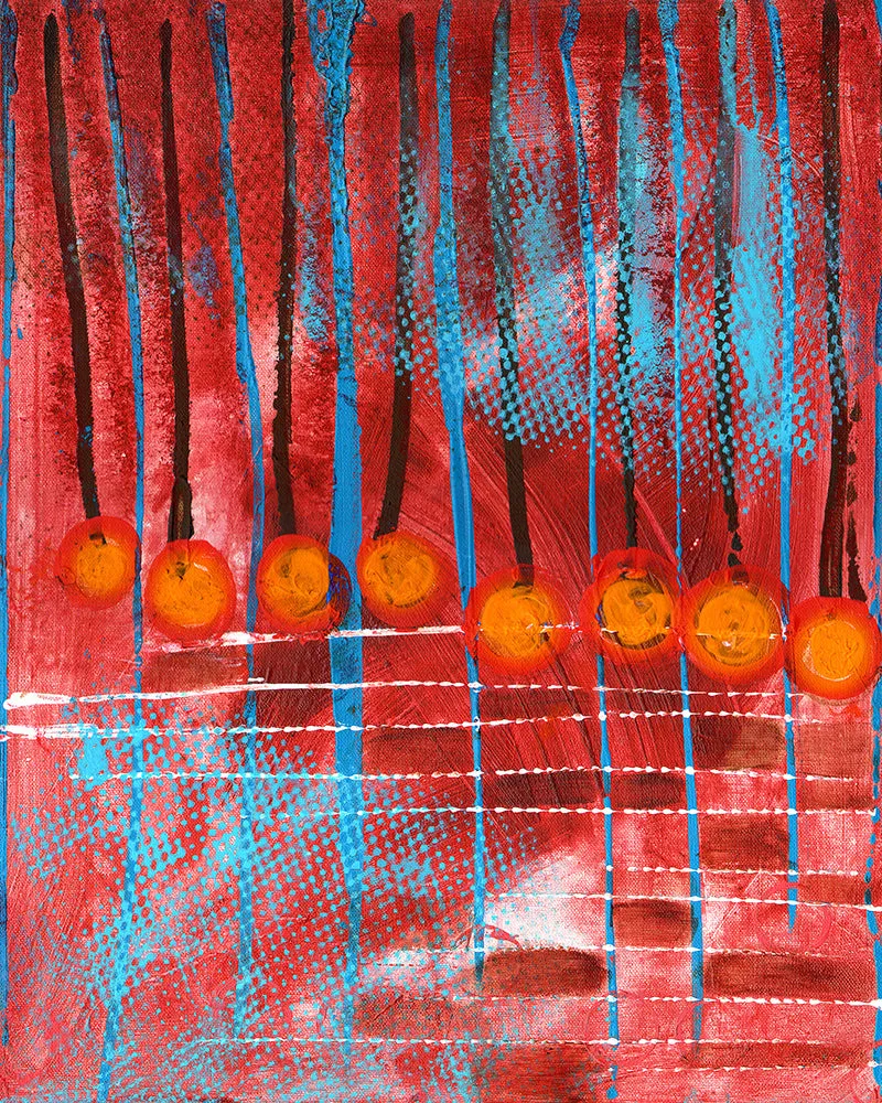 Hanging Flowers Original Canvas