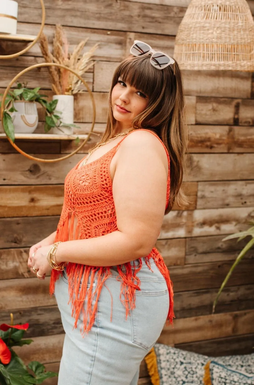 Hazel Blues® | Festival Fringe Tank in Orange