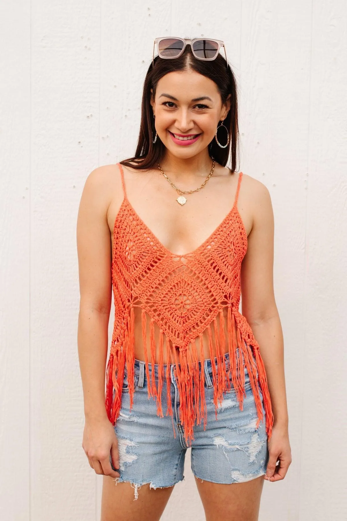 Hazel Blues® | Festival Fringe Tank in Orange