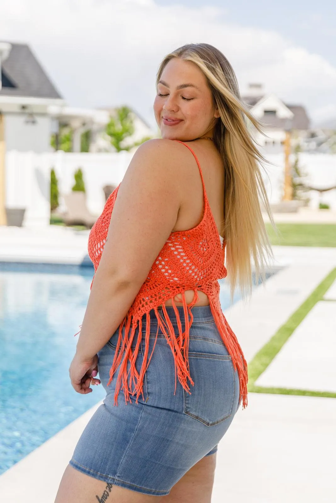 Hazel Blues® | Festival Fringe Tank in Orange
