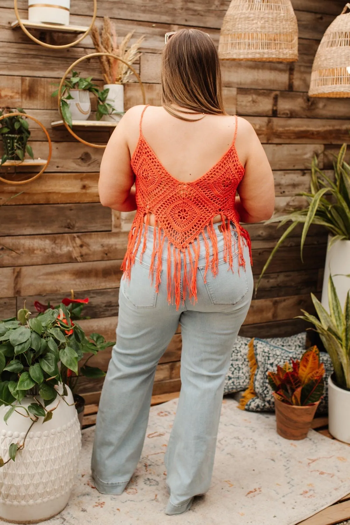 Hazel Blues® | Festival Fringe Tank in Orange