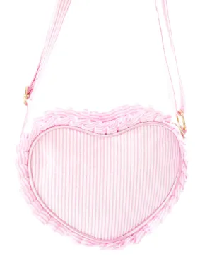 Heart Purse - Palmer Pink Seersucker