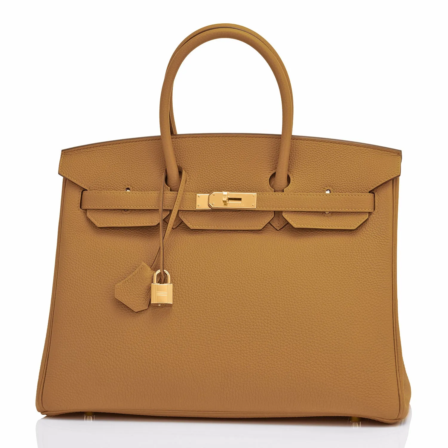 Hermes Birkin 35cm Bronze Dore Togo Gold Tan Khaki Bag