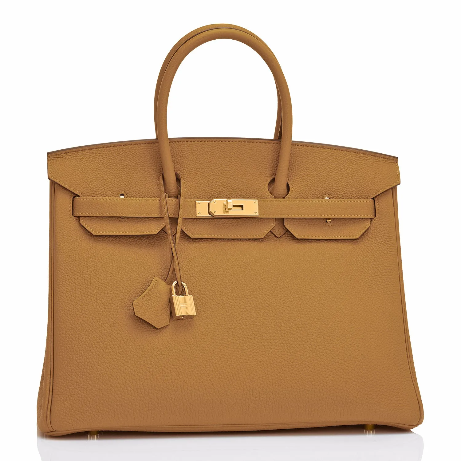 Hermes Birkin 35cm Bronze Dore Togo Gold Tan Khaki Bag