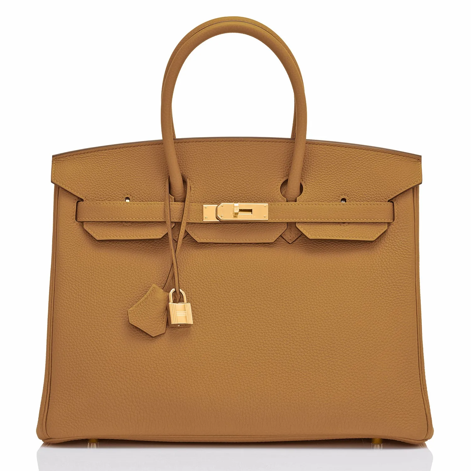 Hermes Birkin 35cm Bronze Dore Togo Gold Tan Khaki Bag