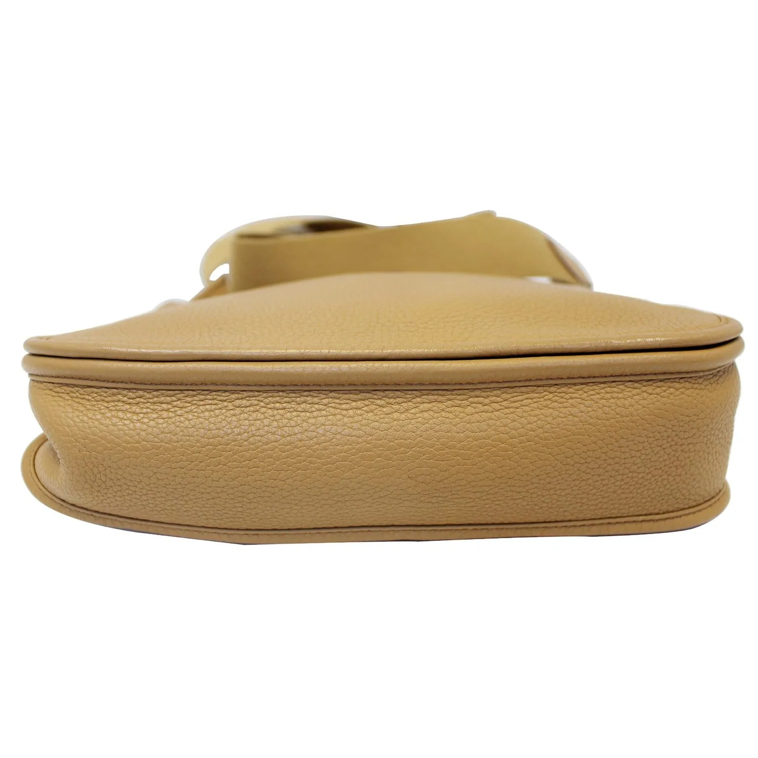 HERMES Evelyne PM Clemence Leather Shoulder Crossbody Bag Beige