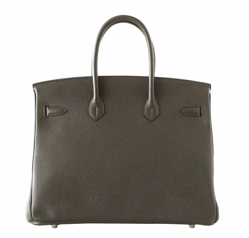 Hermès Birkin 35 Vert Bronze Bag