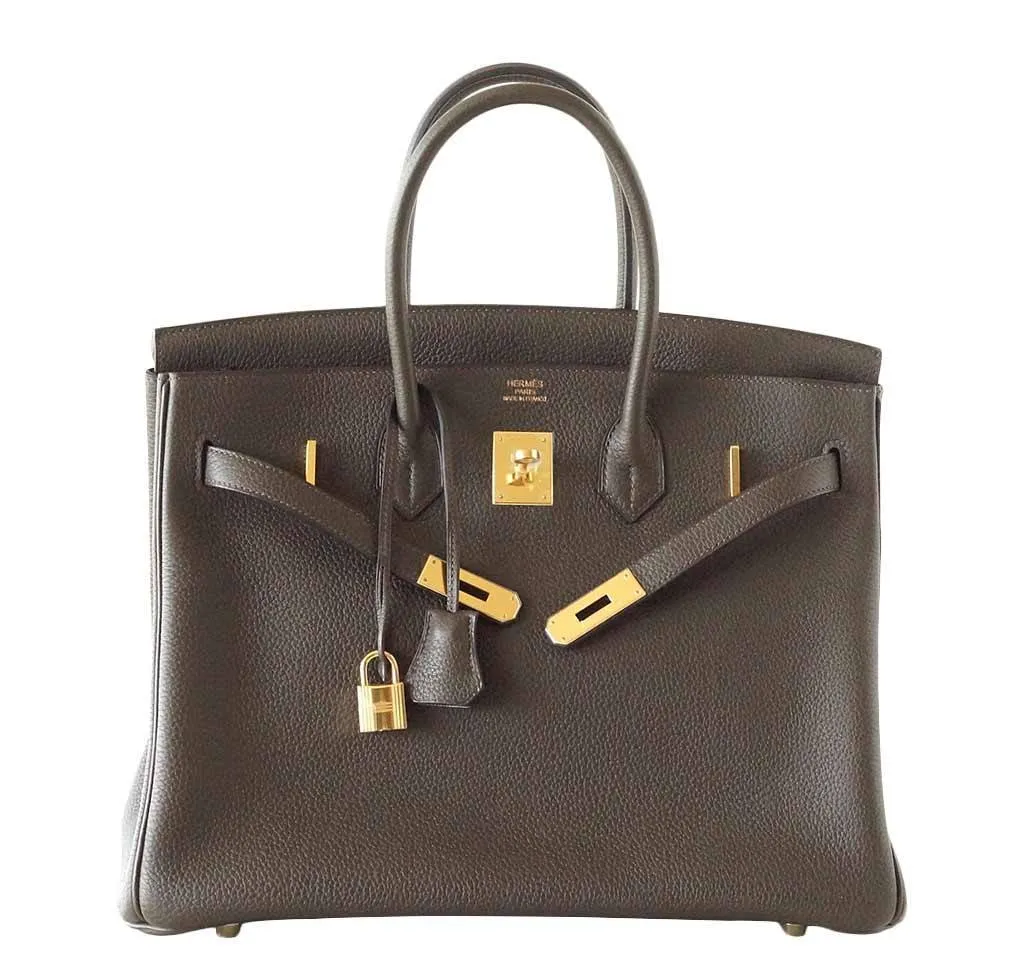 Hermès Birkin 35 Vert Bronze Bag