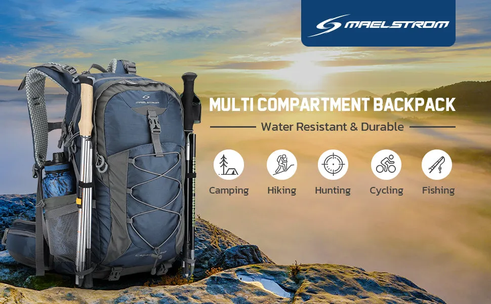 Hiking Backpack,Camping Backpack,40L Waterproof Hiking Daypack w/ Rain Cover