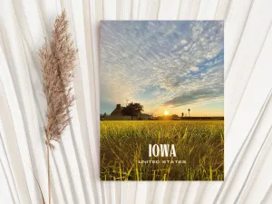 Iowa Retro Wall Art, USA