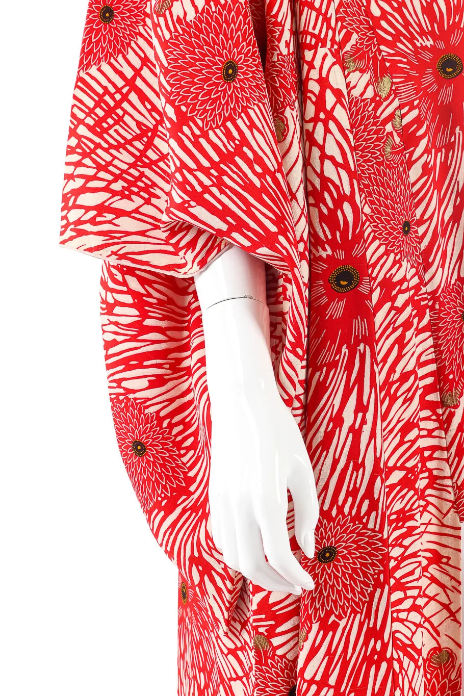 Japanese Red Winter Floral Kimono