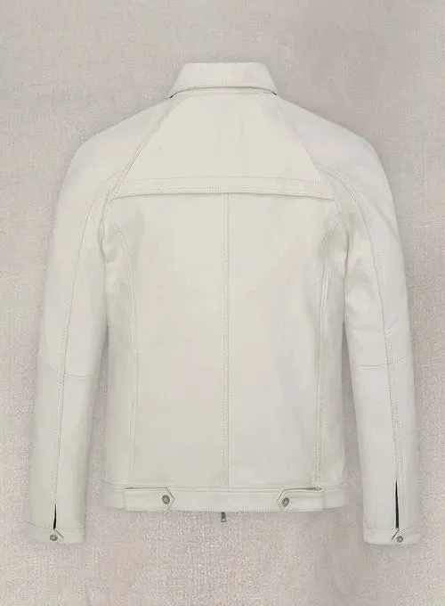 Jason Statham Fast X Off-White Leather Jacket