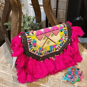Jincy Camel Threads Clutch