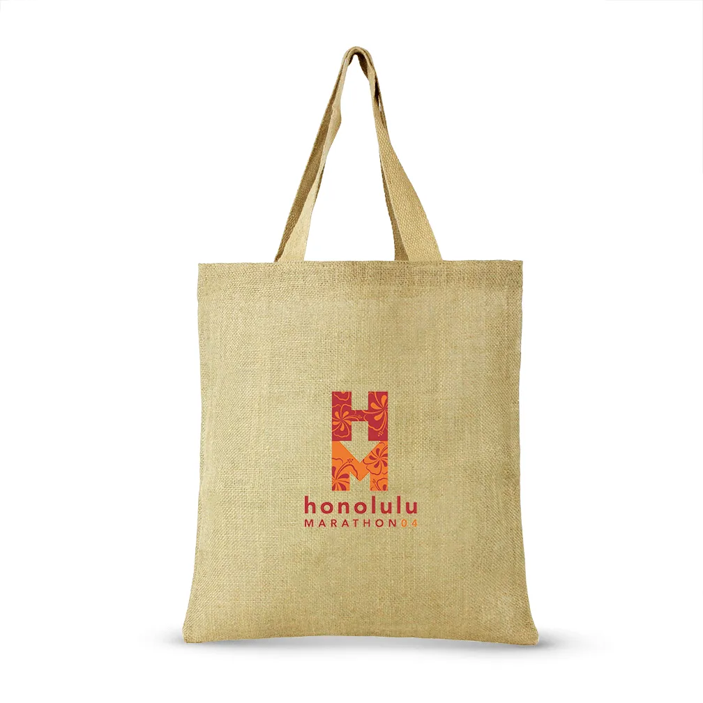 Jute Shopping Bag with cotton webbed handles