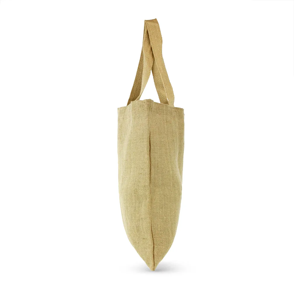 Jute Shopping Bag with cotton webbed handles