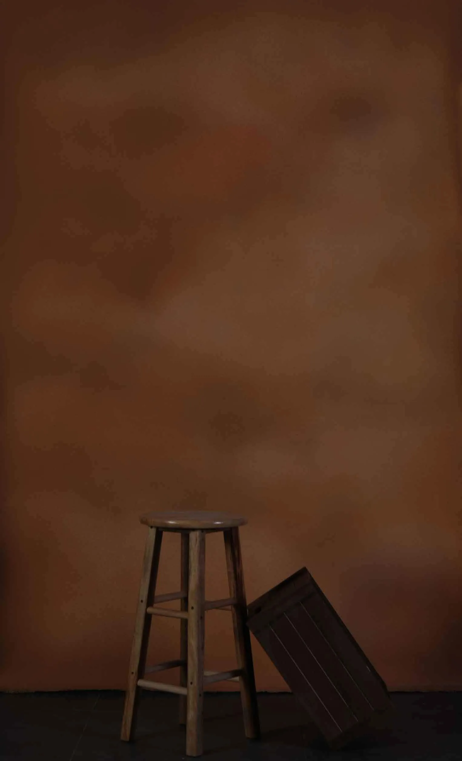 Kate Retro Brown Hand Painted Canvas Backdrop